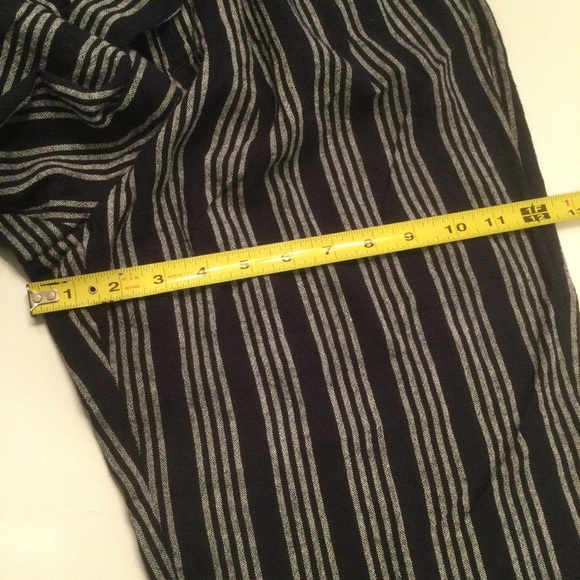 Loft Outlet Linen Blend High-Rise Stripped Cropped Pants Size 10P - Picture 10 of 11